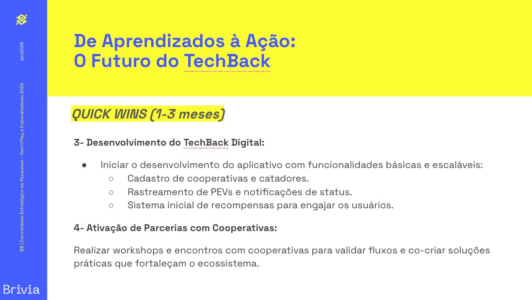 TechBack BB — long-term actions roadmap overview for 3-12 month initiatives