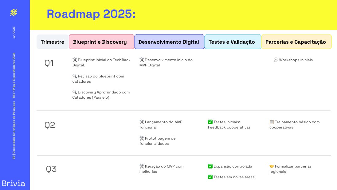 TechBack BB — complete 2025 product roadmap built from field research
